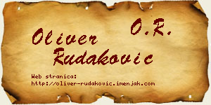 Oliver Rudaković vizit kartica